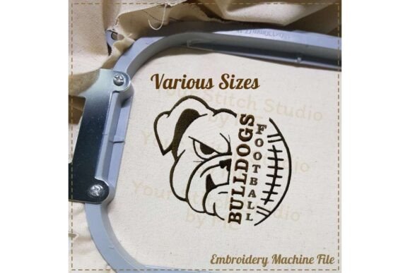 Bulldog Football Embroidery Design Review