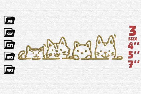 Cute Cats Peeking Embroidery Review
