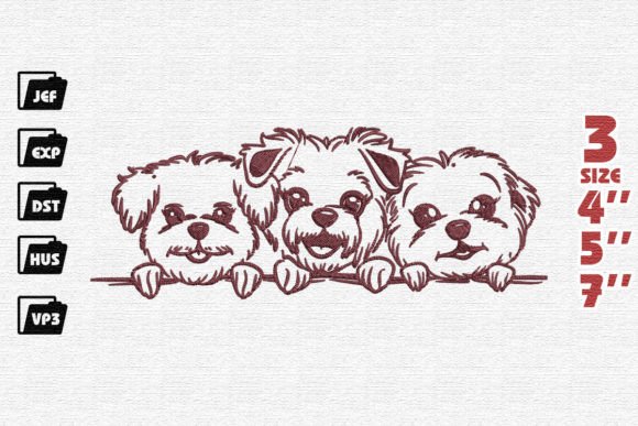 Cute Dogs Peeking Embroidery Review