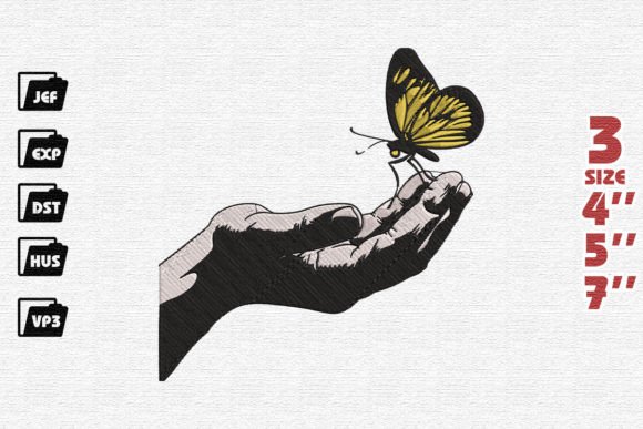 Hand Holding a Butterfly Embroidery Review