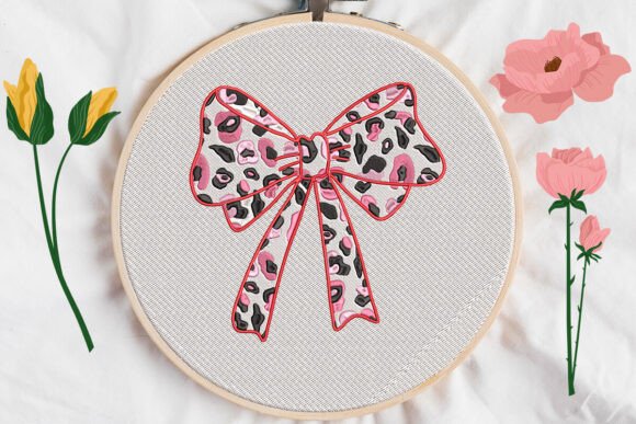 Pink Bow Embroidery Review for Craft Fair Products