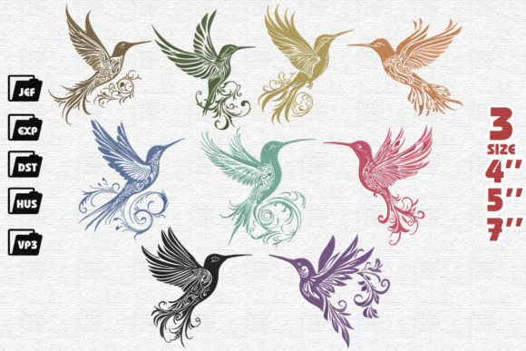 Set of 9 Hummingbird Embroidery Review